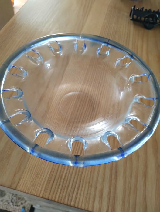 Miska ażurowa niebieska