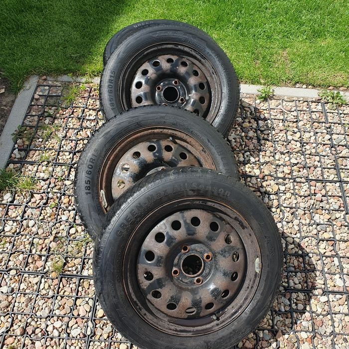 Felgi stalowe 15, 4×100 +opony komplet tanio