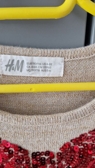 Tunika świąteczna h&m 110/116