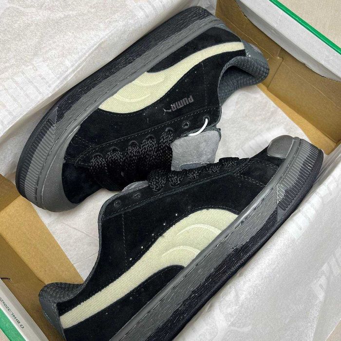Puma Suede XI Crush пума суеде ікс ель чорні з білим кеди пума