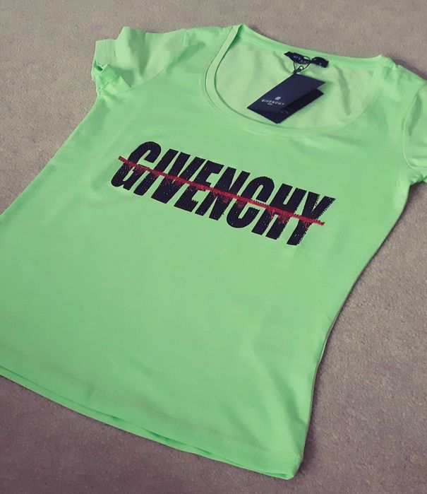 Seledynowy t-shirt rozm. S