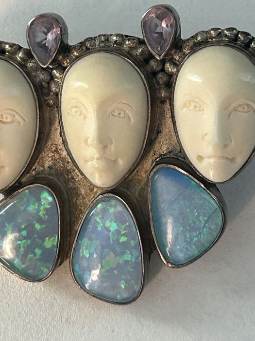 Подвеска кулон  Маски серебро 925 кость