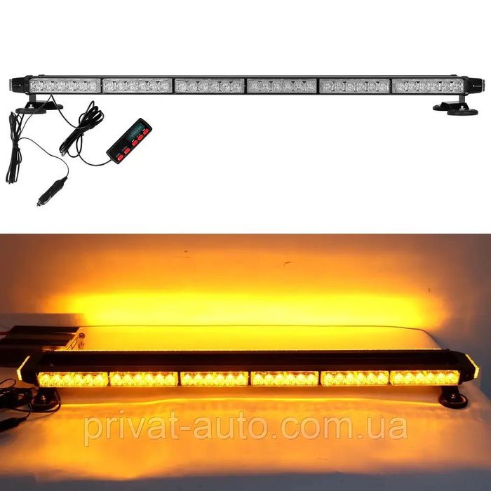 Стробоскоп-мигалка на крышу Балка LED 96см, 12/24v желтый оранжевый