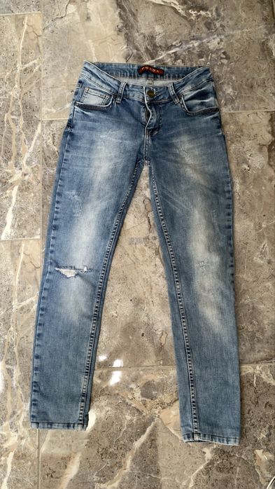 Jeansy damskie Prada Milano 27 niebieskie cudo
