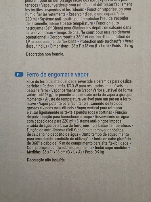 Ferro de engomar NOVO
