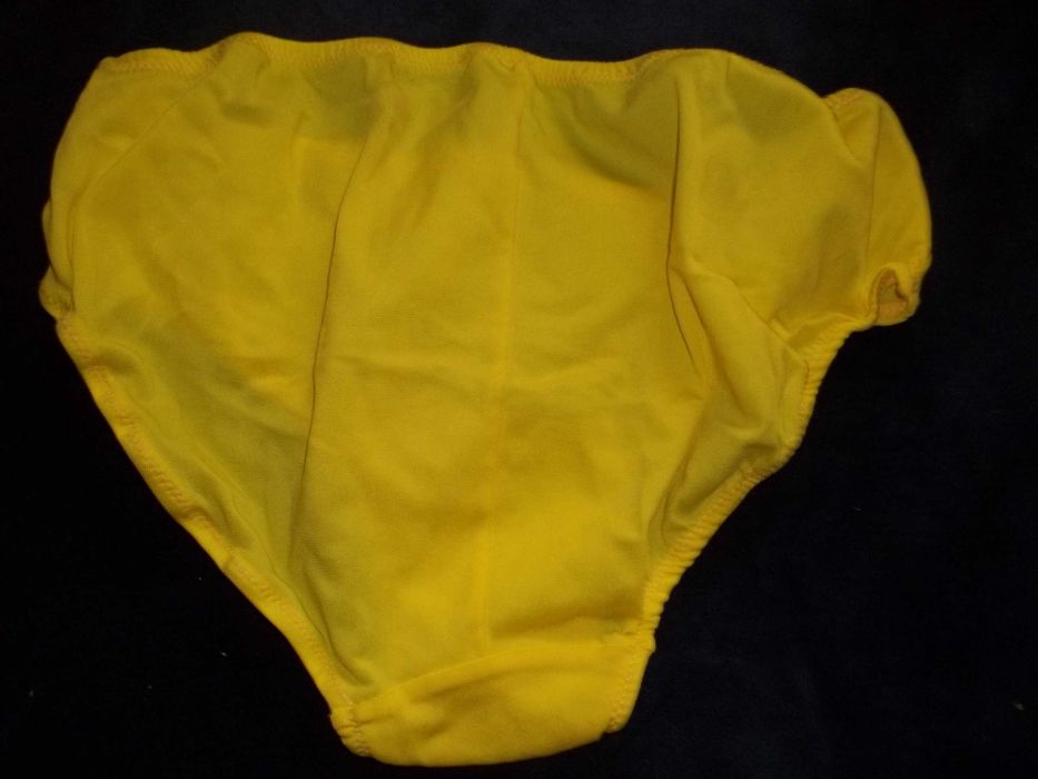 Kostium kąpielowy żółty,gładki.Bikini.