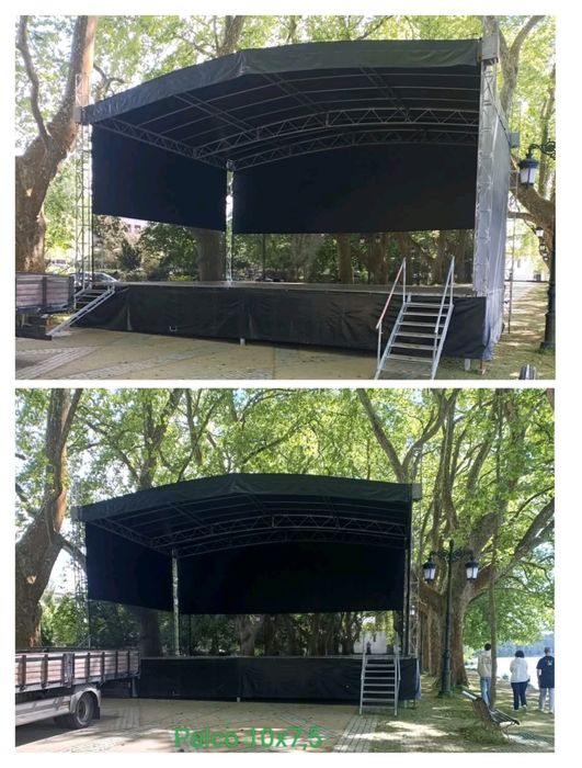 Palco Tradicional 10x7,5 com escada.