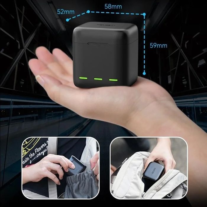 TELESIN зарядний пристрій та акумулятори  для GoPro Hero 12 / 11 / 10