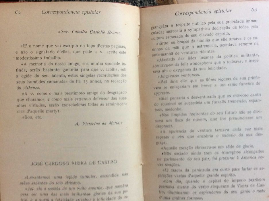Camillo Castello Branco. Correspondencia epistolar...1913