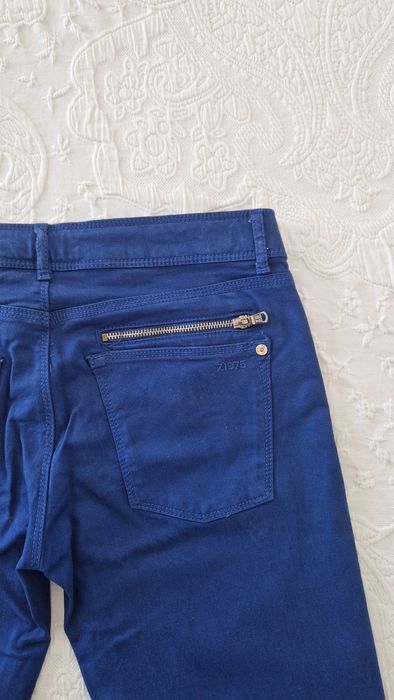 Calças azuis, Zara, tamanho 38, mid rise skinny fit
