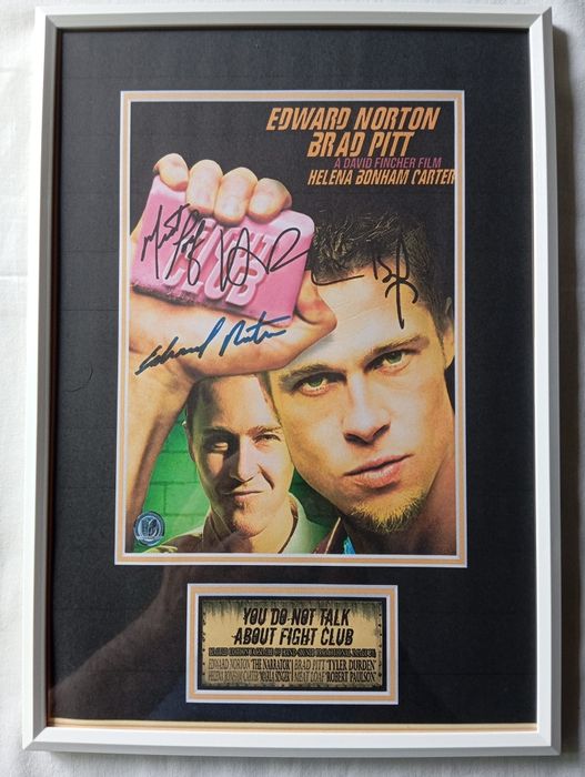 Moldura Filme Fight Club com Autógrafos (A4)