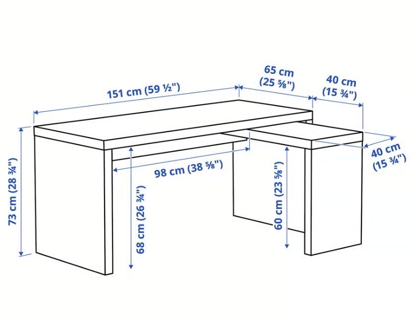 Secretária MALM do IKEA