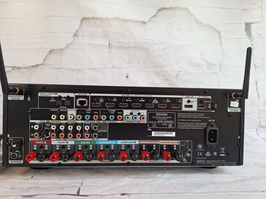 7.2 Denon AVR-X2500 WiFi BT HEOS Alexa  Atmos Vision HDR Spotify
