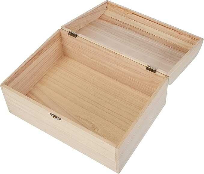 Rayher drewniana skrzynka na drobiazgi 29,5 x 20,5 x 14 cm NOWA