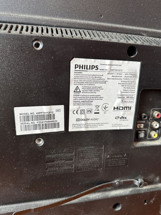 Telewizor philips 43”