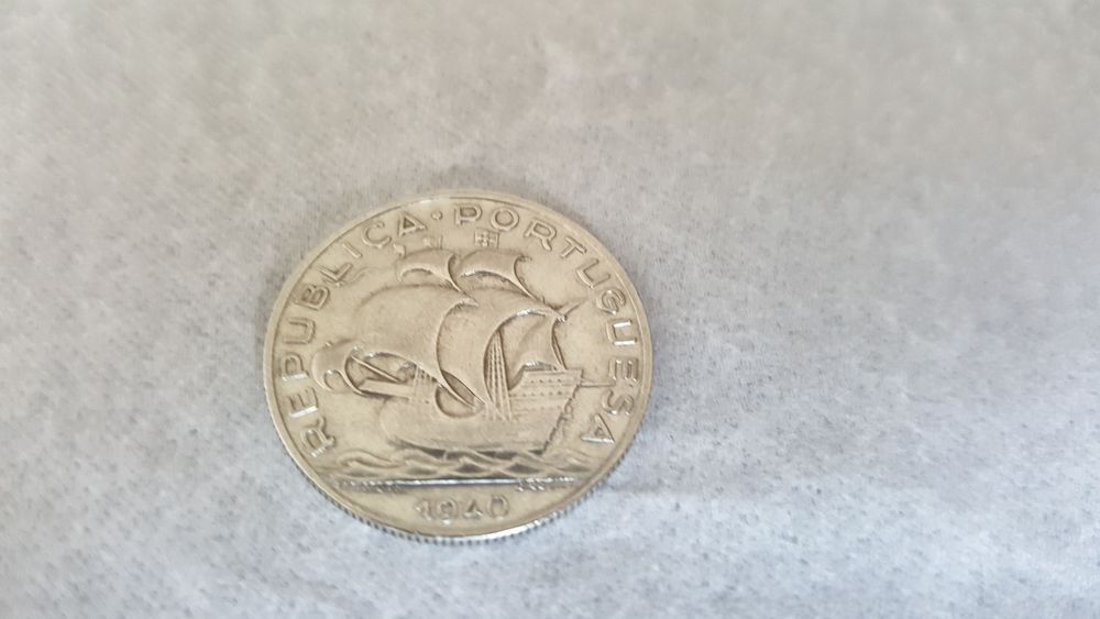 Moeda 5 escudos Prata