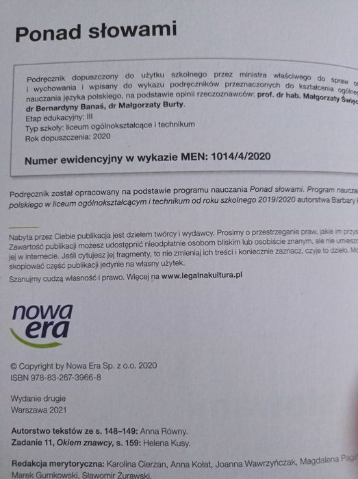 Ponad słowami 2 część 2 podstawowy i rozszerzony