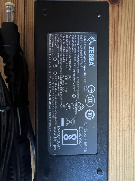 Zasilacz Zebra FSP025-DYAA3  12V 2,08A