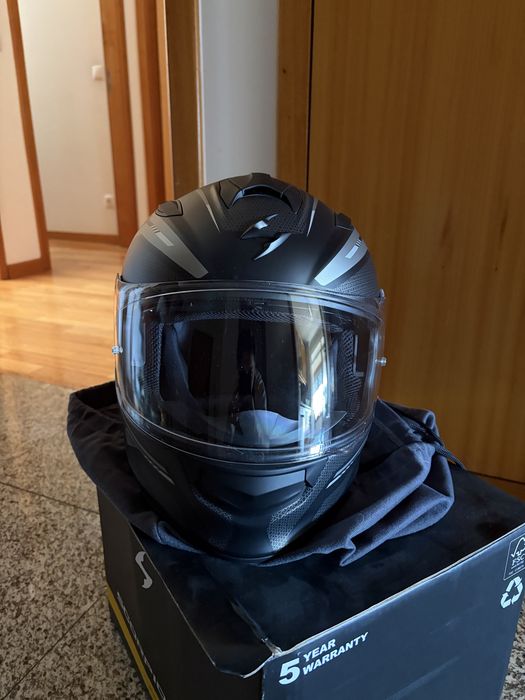Capacete SCORPION Exo-491 Kripta Matt Black / Silver