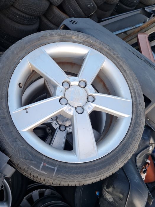Koła Lato Alufelgi z Oponami Letnimi 17 cali 5x112 Oryginał Seat Alhambra Altea Exeo Leon 2 Toledo 3 225 45 R17 94Y XL Wzmacniane Opony Zetex HP2000