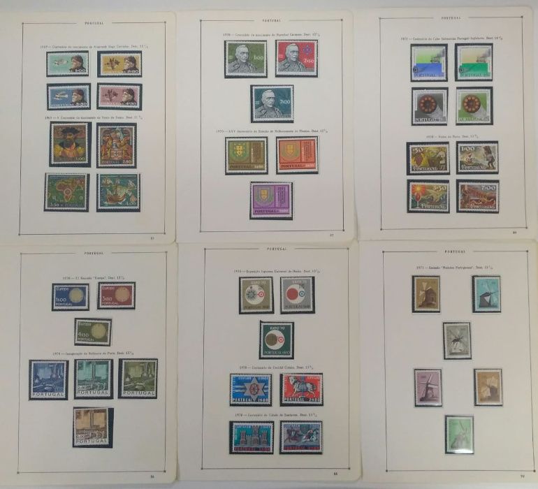 Coleção selos Portugal 1961 a 1971 Novo