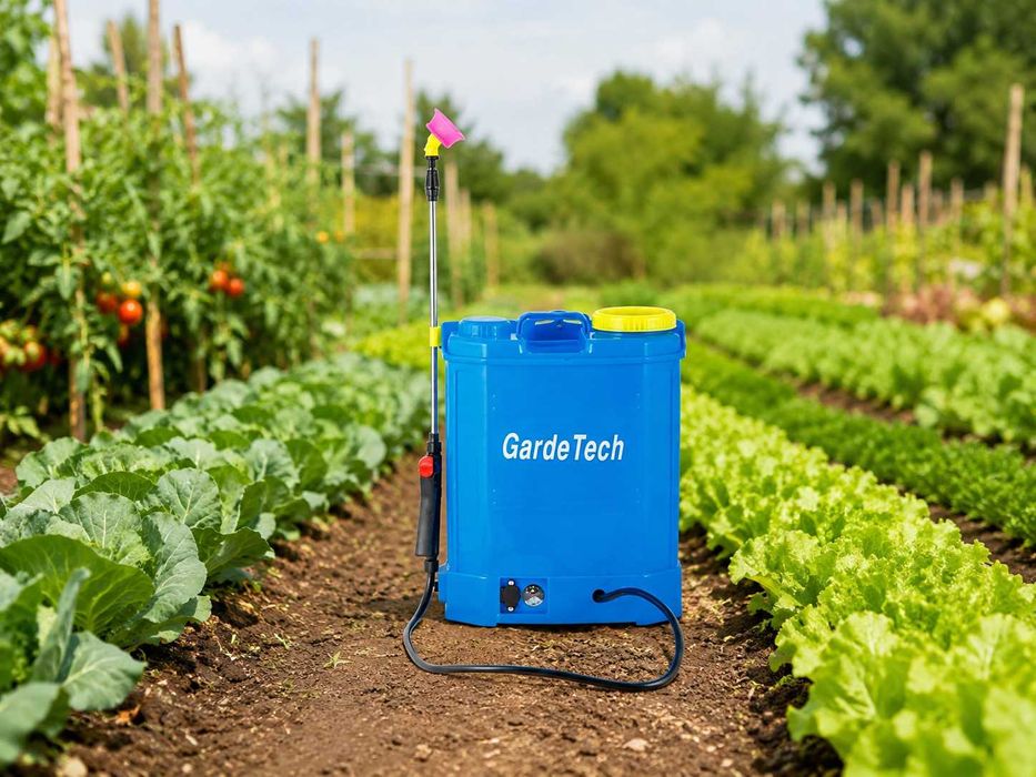 Обприскувач акумуляторний 12 л 12 В ранцевий Garde Tech для саду городу теплиці