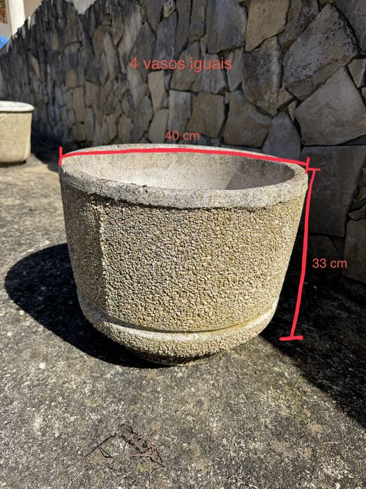 Vasos de pedra para jardim (varias medidas e formatos)