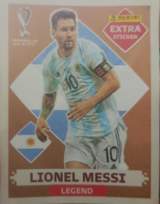 Cromo Dourado Lionel Messi