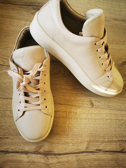 Gino Rossi sneakersy adidasy beżowe beż skórzane skóra naturalna 37