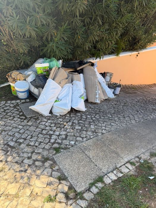 Recolha de entulhos e madeiras etc