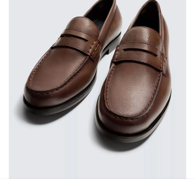 Шкіряні лофери ZARA (розмір 46)