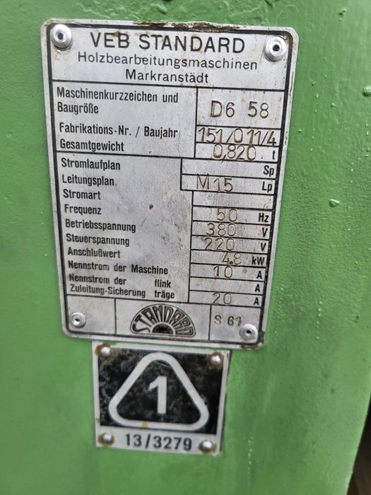 Рейсмус, рейсмусовий верстат VEB STANDART