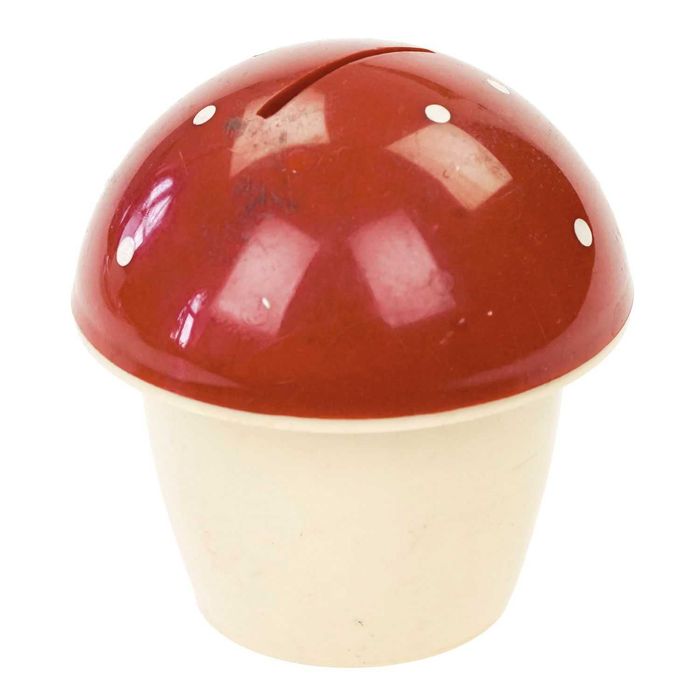 Stara skarbonka z prl grzybek muchomor