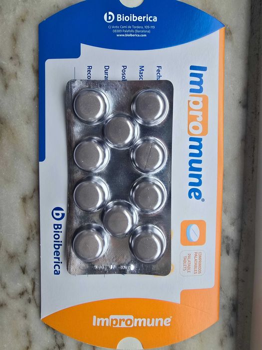 Impromune Bioiberica — suplemento cão e gato — packs de 10 comprimidos