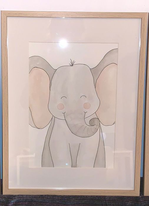 Quadros bebé em aguarelas