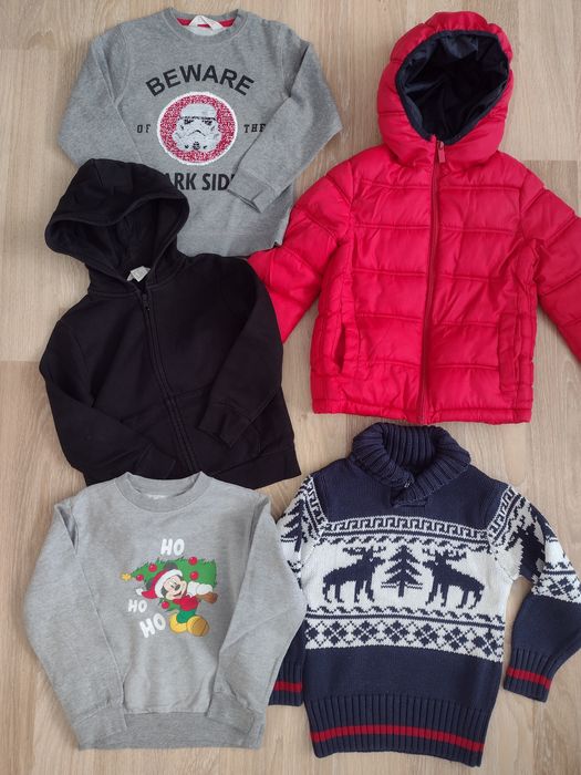 Kurtka bluzy swetry Zara h&m 116