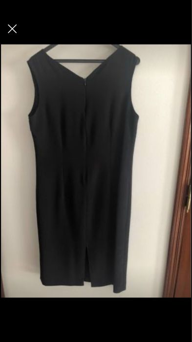 Vestido preto liso - formal/cerimónia - 40