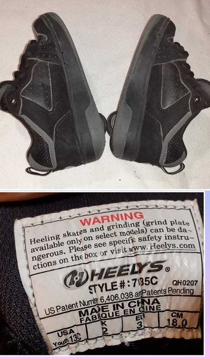 Роликовые кроссовки heelys (сша), р.31/20 см