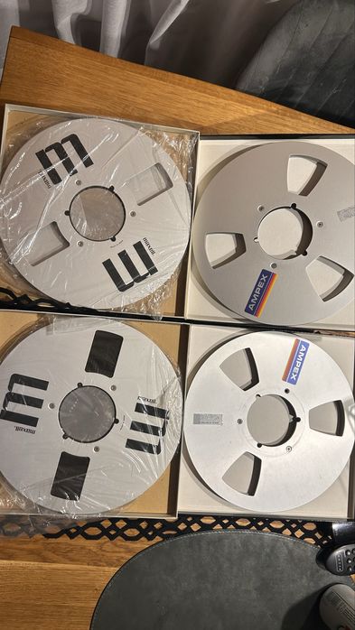 Szpule magnetofonowe 26,5 MAXELL + AMPEX