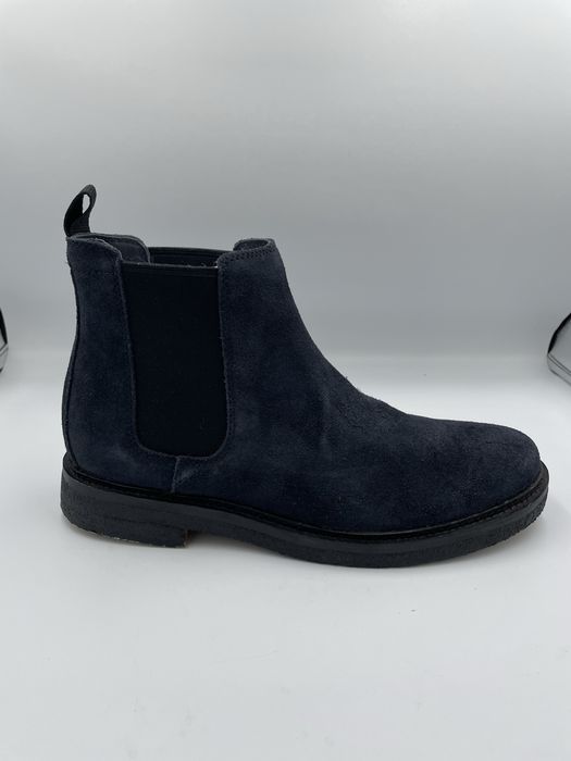 Botki męskie wsuwane sztyblety Clarks granatowe 42,5