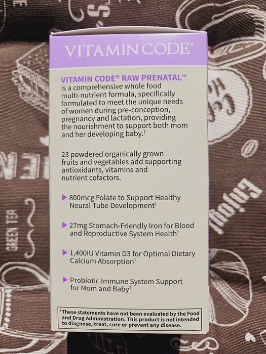 Garden Vitamin Code RAW prenatal вітаміни для вагітних пренатал 90 180