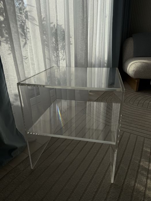 Stolik vintage bauhaus plexi akryl