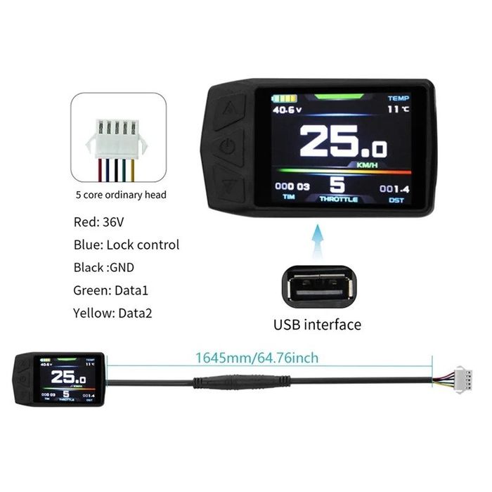 Синусний контролер KT KUNTENG з LCD 3 дисплеєм 36-48в 350w 500w 1000w