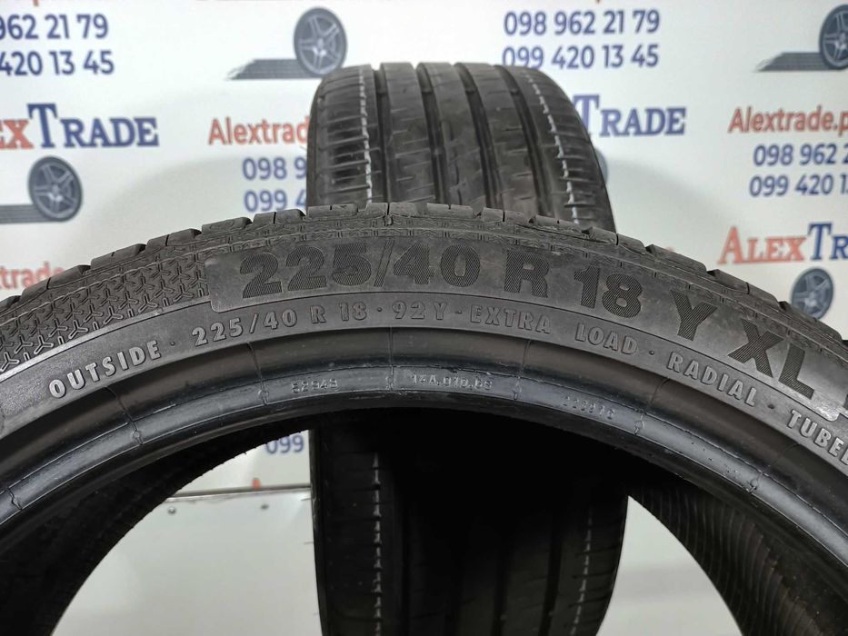 2 шт. 225/40 R18 Barum Brillantis 3 літні шини вживані, 6,5 мм