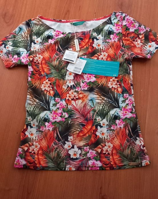 T-shirt Cia maritima padrão tropical veste S