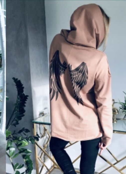 Bluza z kapturem khaki wings skrzydła