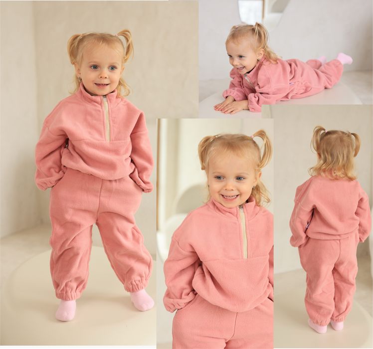 Комплект УНІСЕКС дитячих флісових костюмчиків кофта та штани