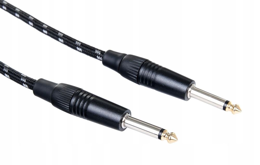 Kabel gitarowy Jack 6.3mm 3m w oplocie