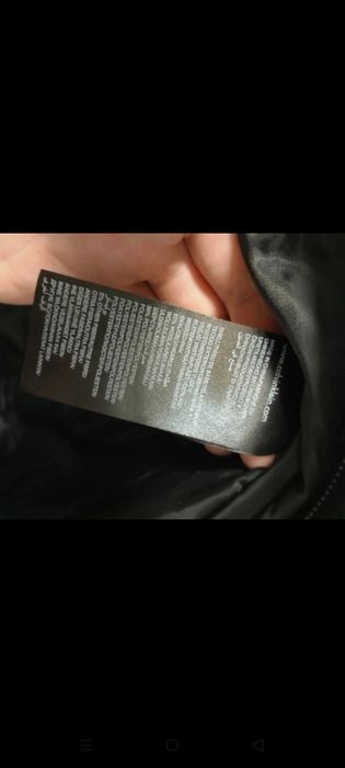 Krótki ciemny klasyczny płaszcz bosmanka z golfem Calvin Klein Wool we