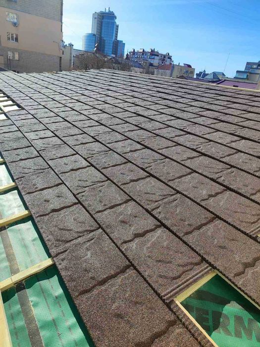 Композитная черепица QUEENTILE Slate цвет КОФЕ СУПЕР ЦЕНА! 660 грн/1м2
